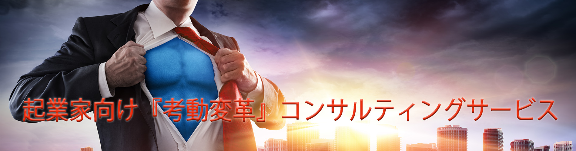 起業家向け考動変革をコンサルティングサービスです